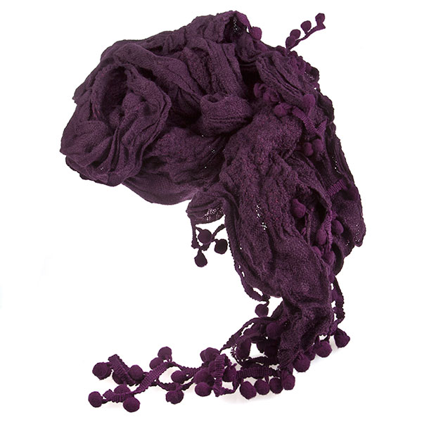 Wholesale plum wool collar scarf loose knit weave measuring inches collar measur