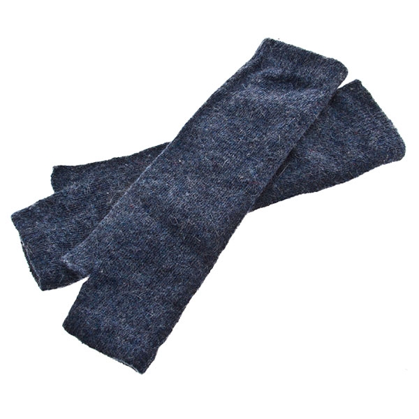 Wholesale blue purple weave fingerless gloves