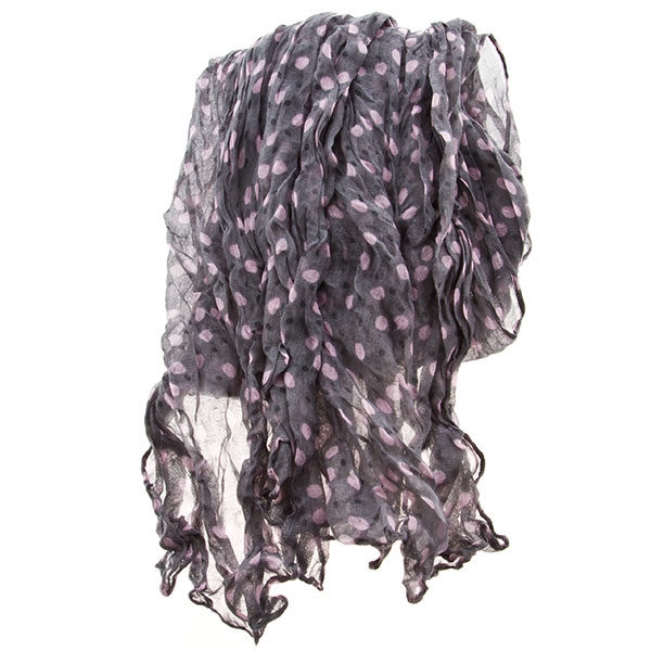 Wholesale crinkle scarf gray pink tones approx