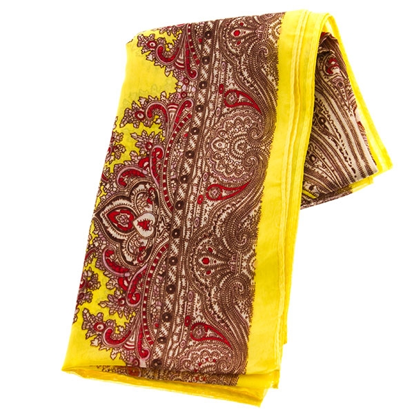 Wholesale yellow cranberry paisley scarf pink accents approx