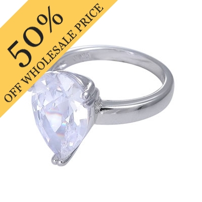 Wholesale sterling Silver Ring w mm mm CZ ORIGINAL PRICE
