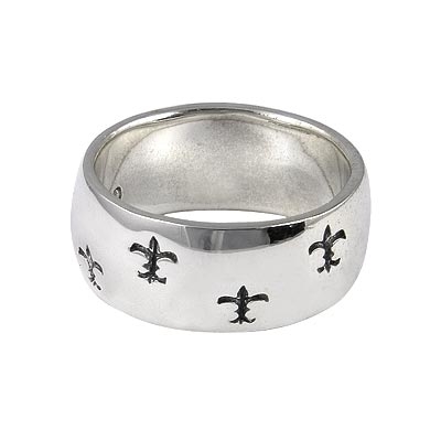 Wholesale sterling Silver Band Ring Fleur De Le