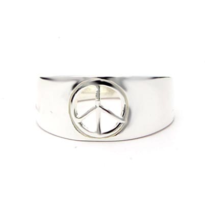 Wholesale sterling Silver Ring Peace Sign Ring Approx mm