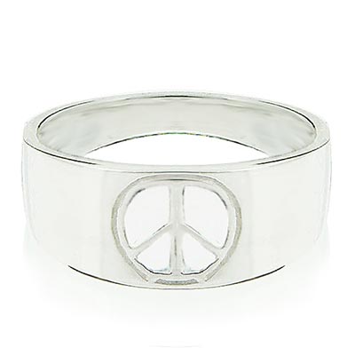 Wholesale sterling Silver Ring Peace Sign Ring Approx mm