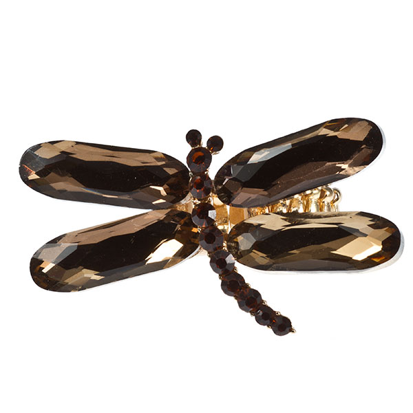 Wholesale amber stretch ring crystal cabochon dragon fly amber rhinestones