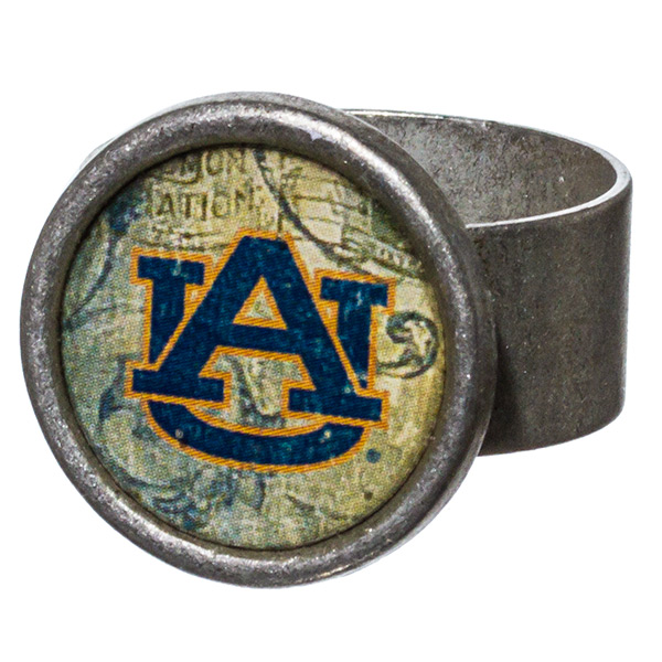 Wholesale vintage pewter ring Auburn logo