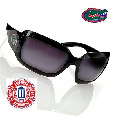 Wholesale black Fashion Frame Sunglasses Faux Jewels University Florida Logo Off