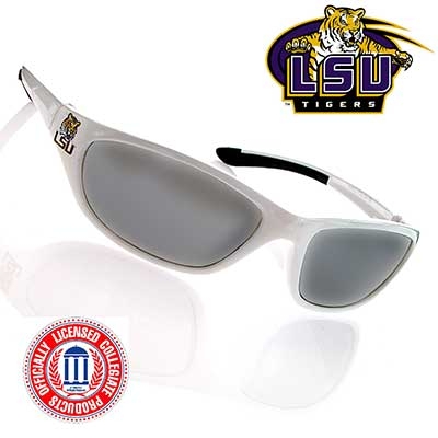 Wholesale white Frame Sunglasses Officially Licensed Louisiana State University
