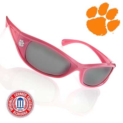 Wholesale pink Frame Sunglasses Officially Licensed Clemson University Logo