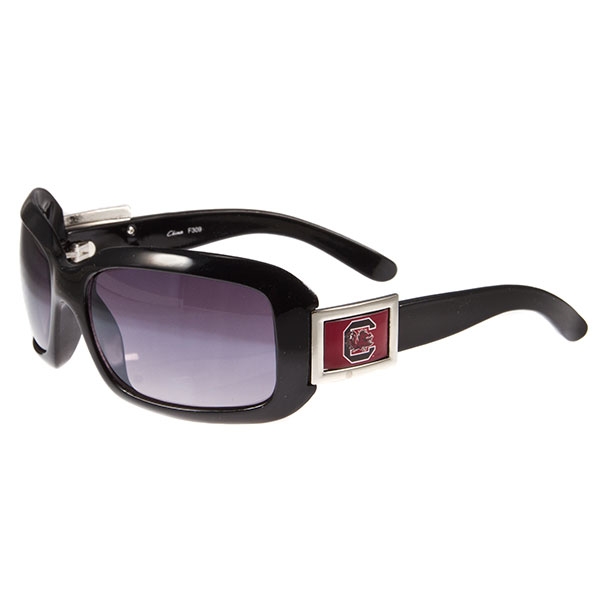Wholesale university South Carolina Classic large frame polished black sunglasse