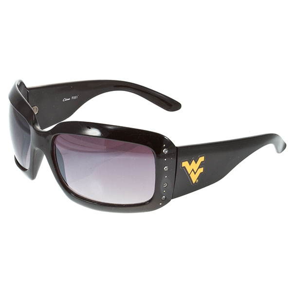 Wholesale black frame sunglasses West Virginia logo