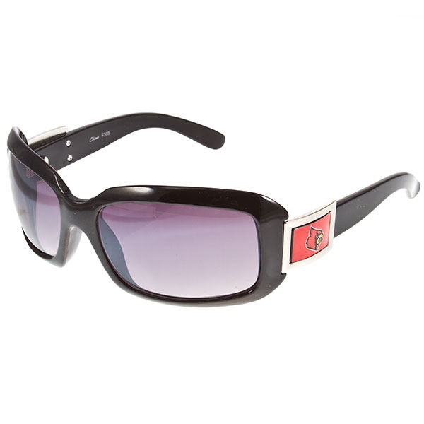 Wholesale black frame sunglasses gray lenses University Louisville KY logos